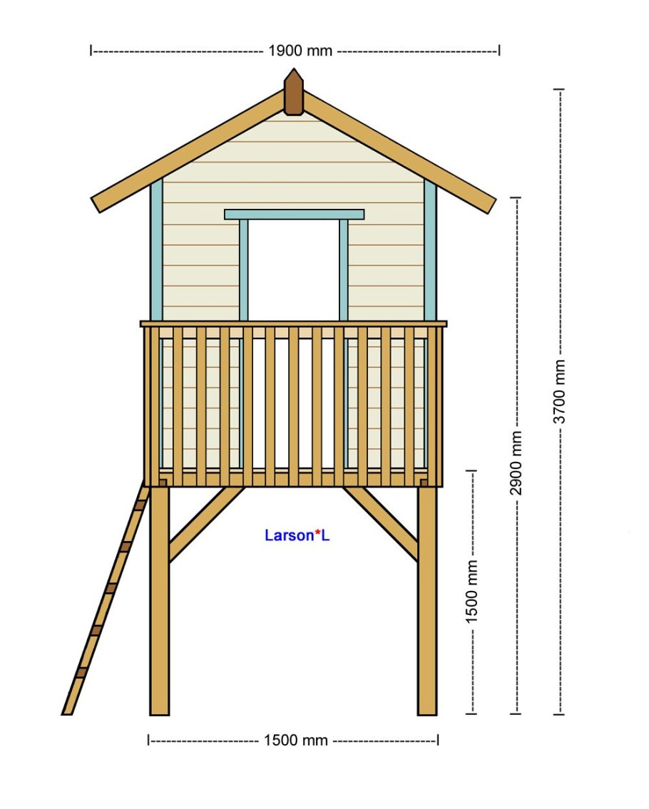 Детский деревянный домик для дачи чертеж