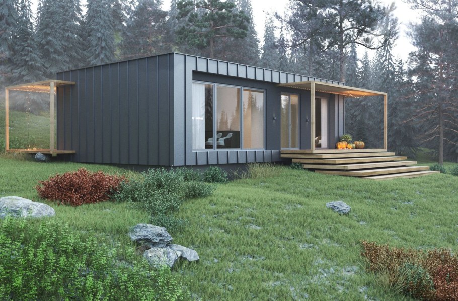 Tiny House с односкатной крышей