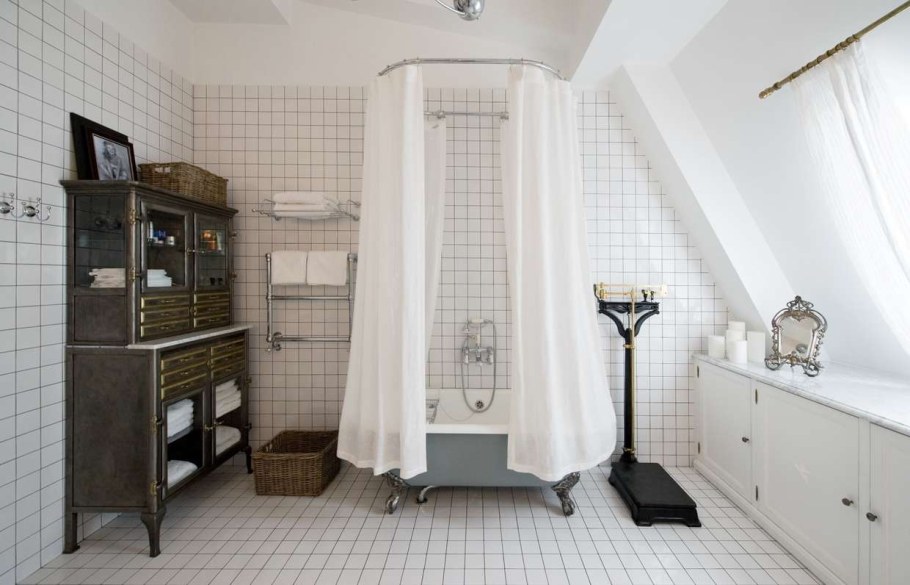 Ванная в стиле ретро