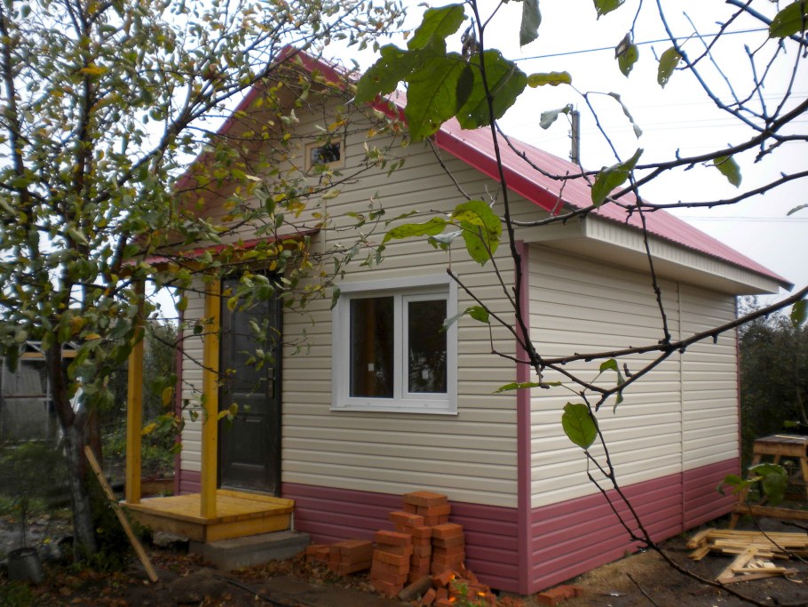 Обшивка садового домика