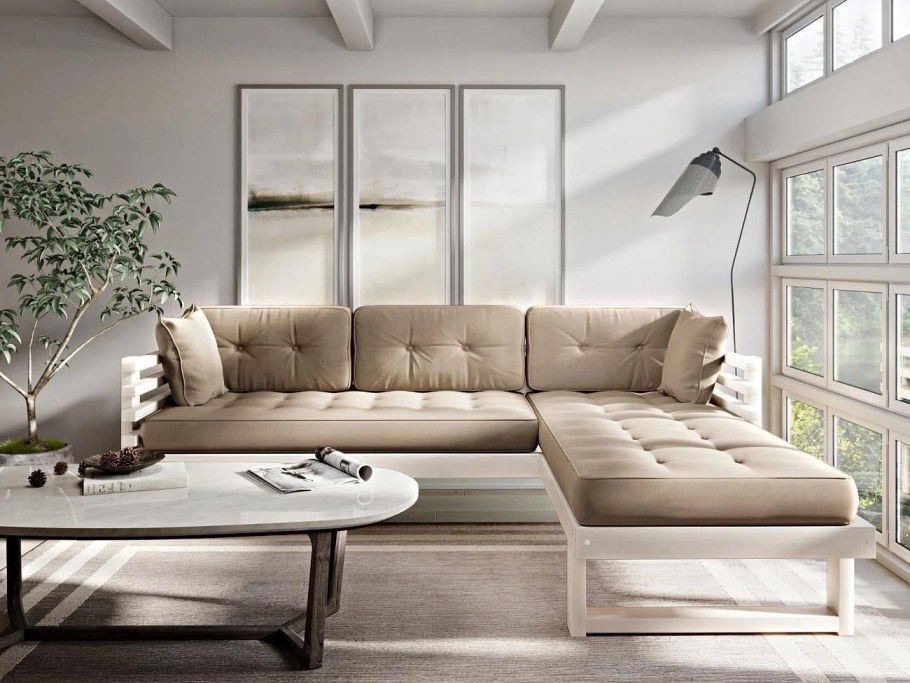 Диван четырехместный угловой