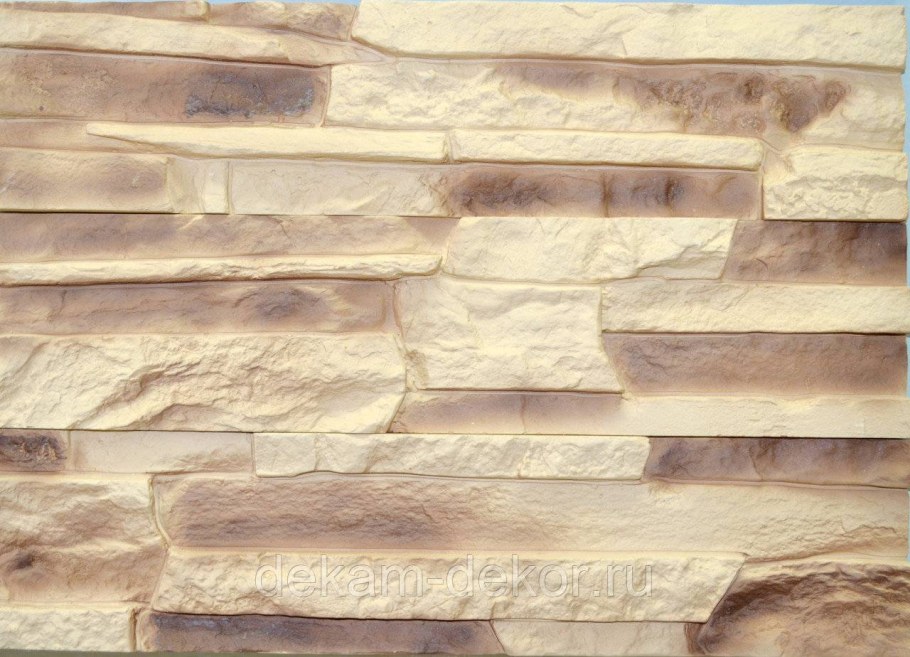 Гипсовый камень «сланец мелкорельефный».