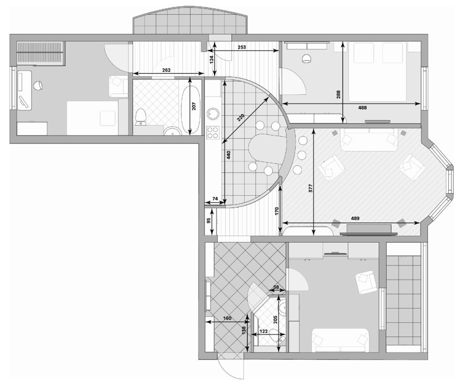 Двушка 44 кв м планировка хрущевка