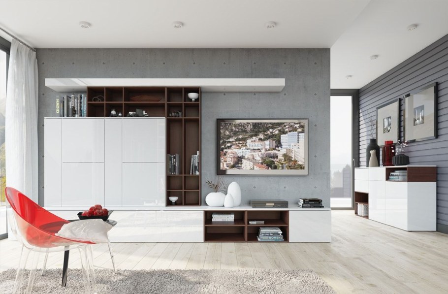 Стенка в гостиную лофт