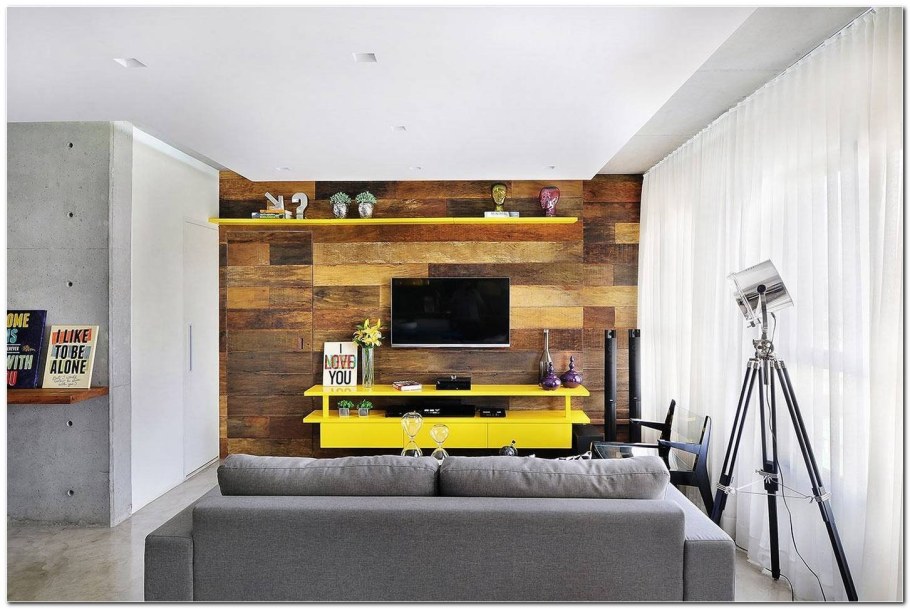 Телевизор в интерьере лофт