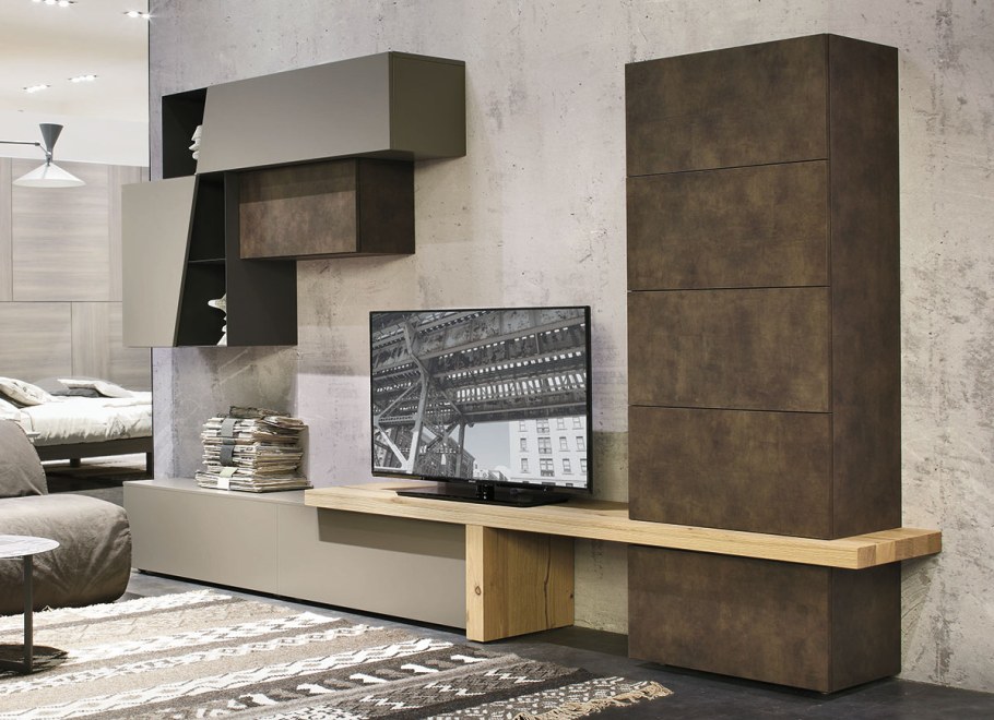 Стенка в гостиную лофт