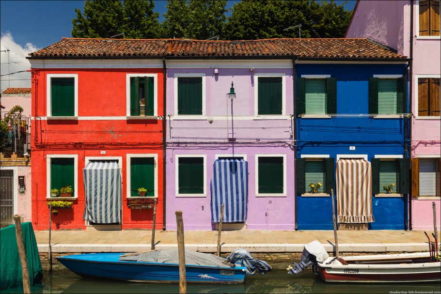 Жилые дома на острове Бурано Венеция