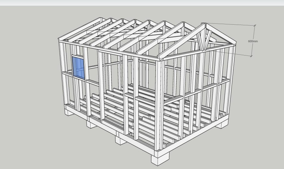 Каркас 4х6 односкатный