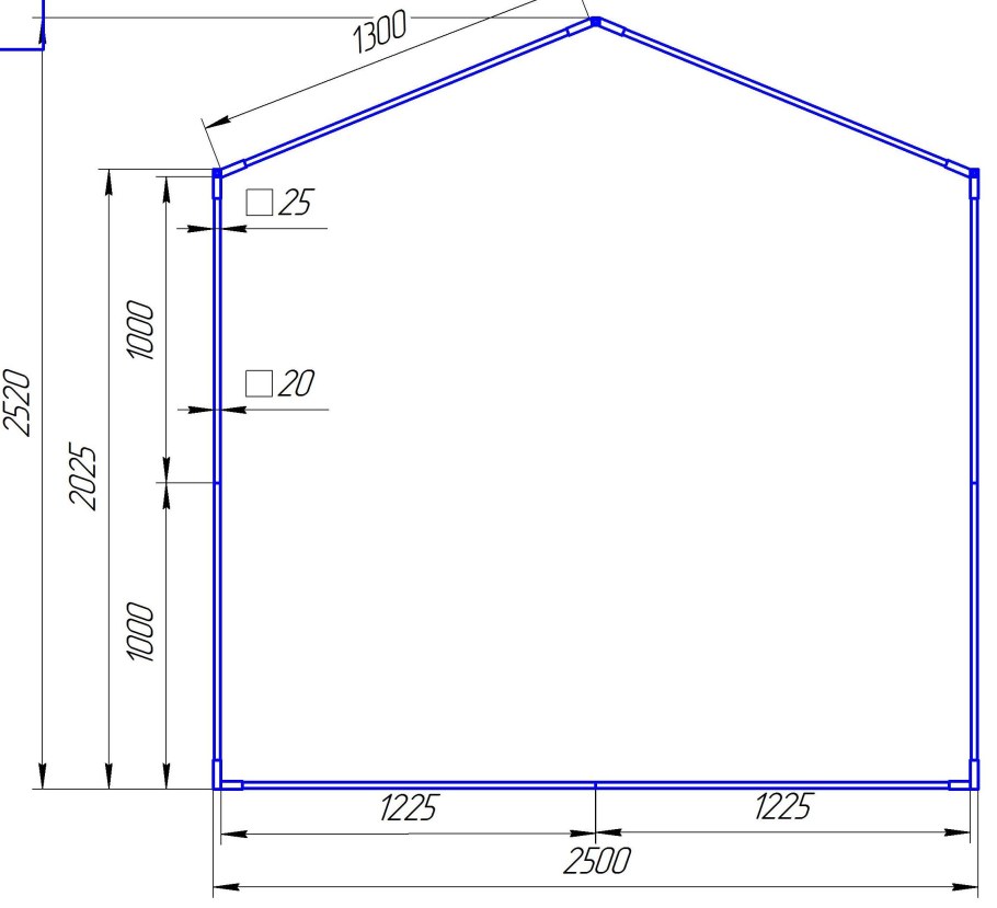 Палатки Митек 5х2.5 схема