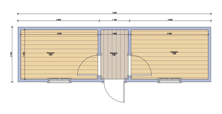 Хозблок 2х6 чертеж