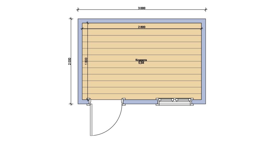 Схема бытовки 3х2