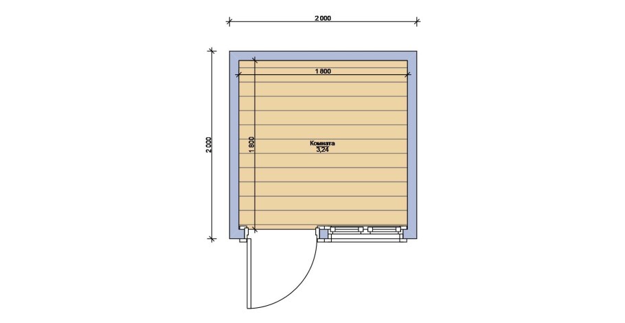 Хозблок 5х2 чертеж