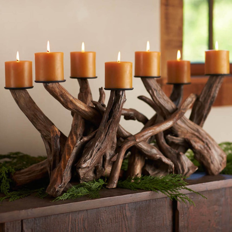 Подсвечник из коряги