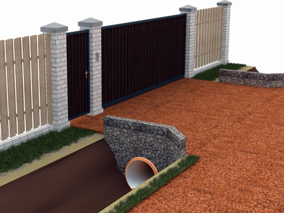 Обустройство заезда на участок