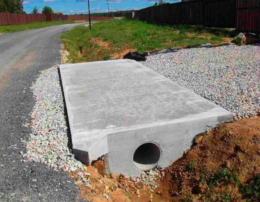 Заезд на участок через канаву