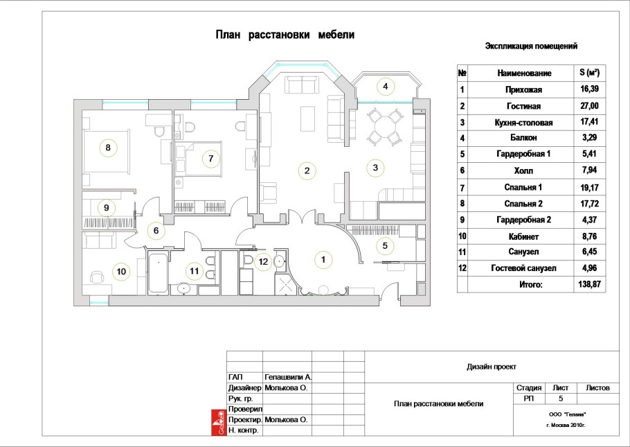 План мебели балконов открытых