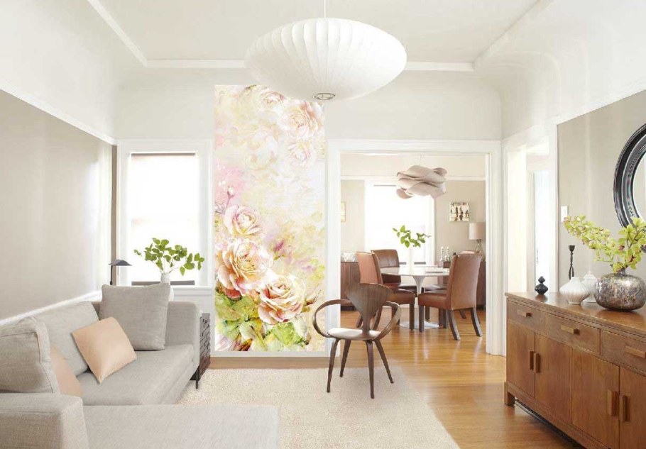 Фотообои на стену в кухню гостиную