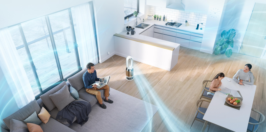 Хай тек стиль интерьера с растениями