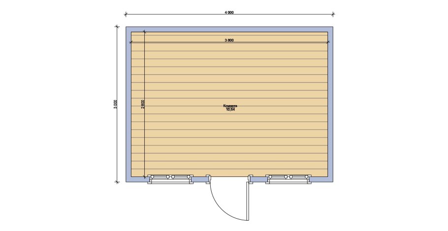 Проект вагончика 6×3.5 каркасного типа