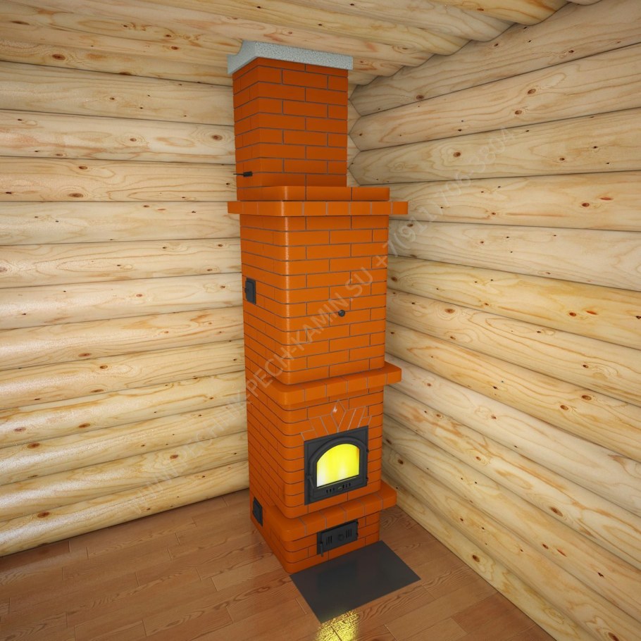 Печь кирпичная дровяная голландка