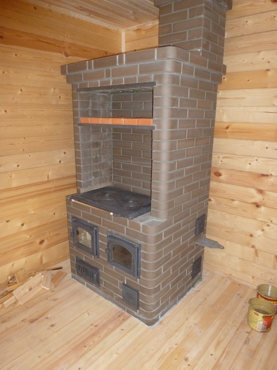 Кирпичная печь голландка отопительная