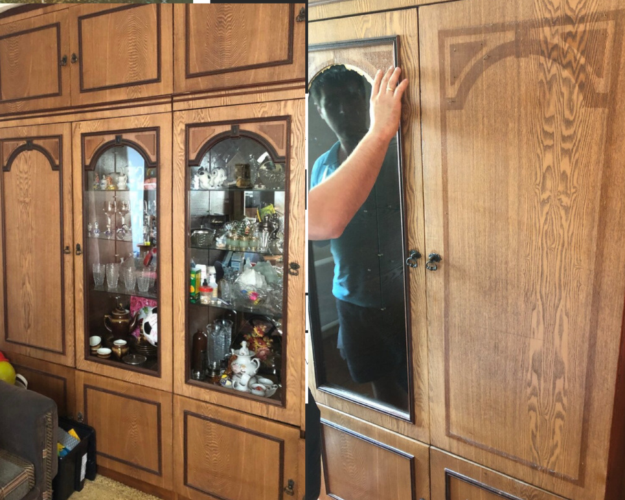 Советская стенка Вега перекраска