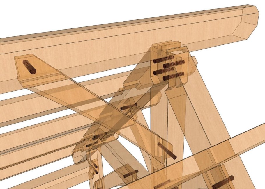 Тимбер фрейм укосина