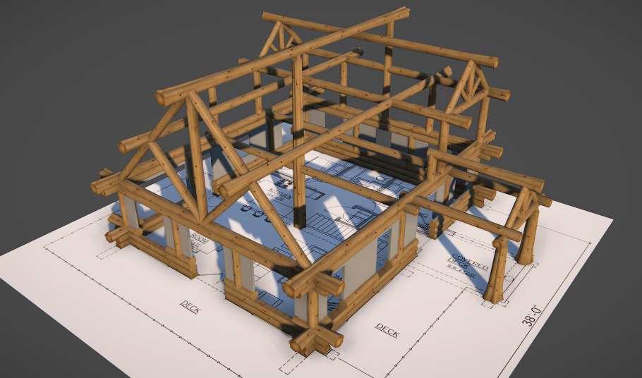 Тимбер фрейм укосина