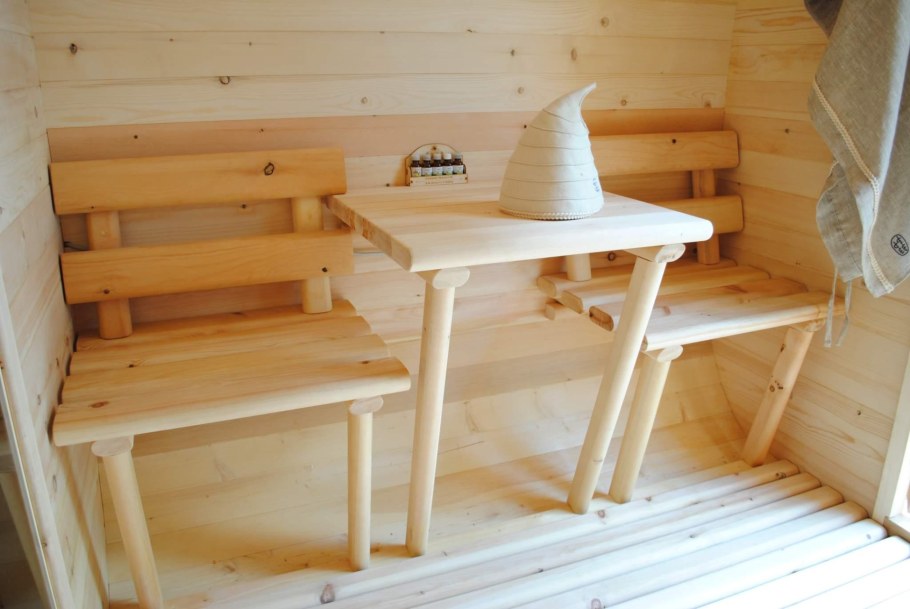 Интерьер гостевого домика с баней