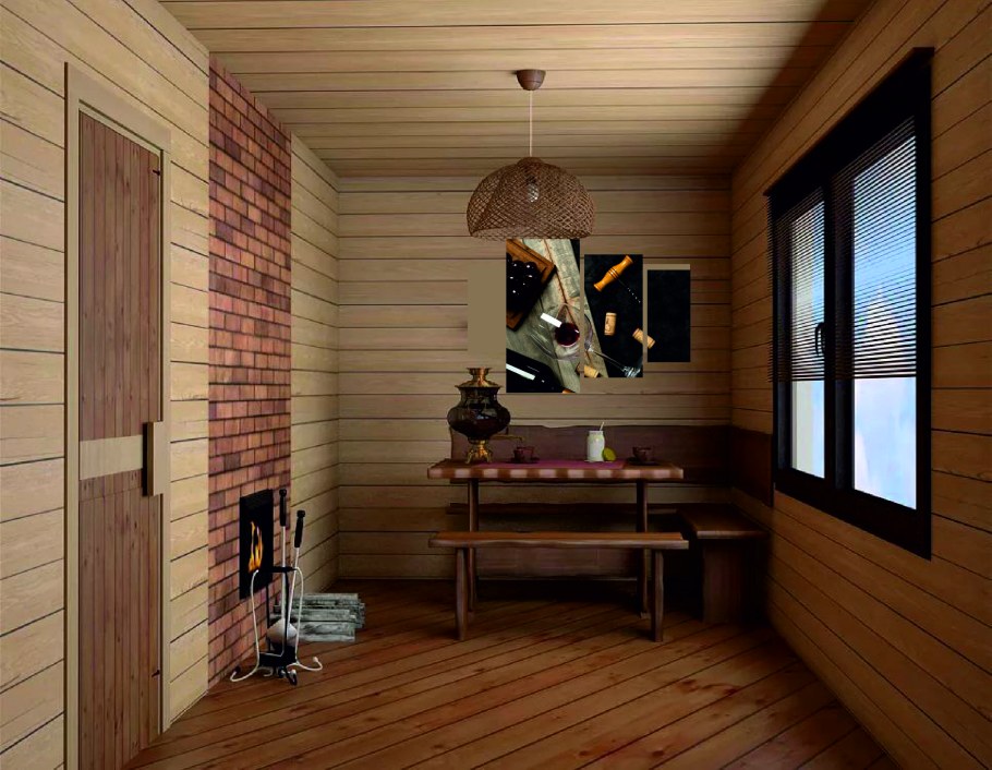 Отделка предбанника