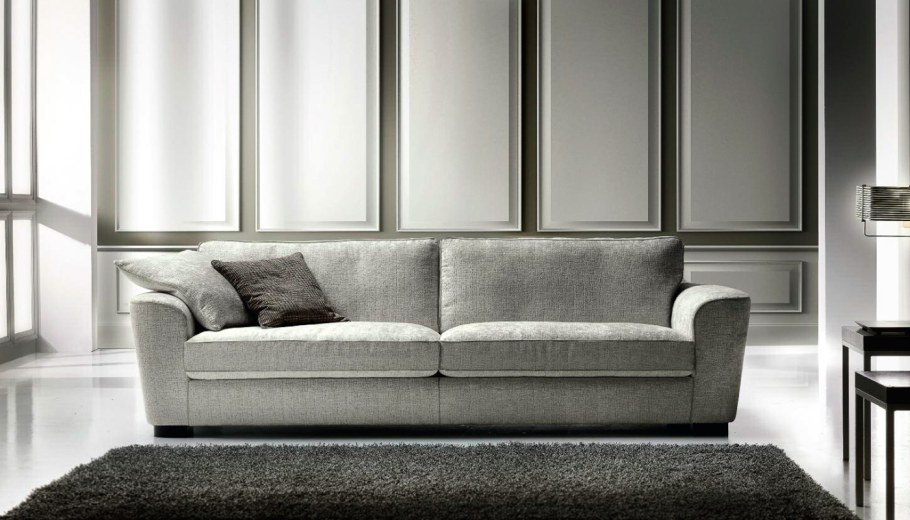 Диван Честер серый велюр