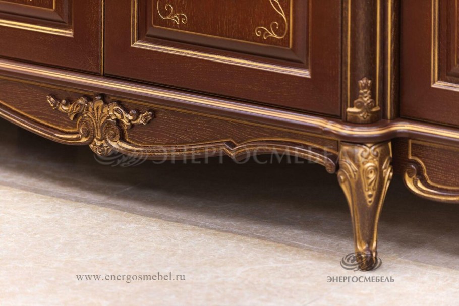 Мебель Черноземья Барокко махагон с золотой патиной