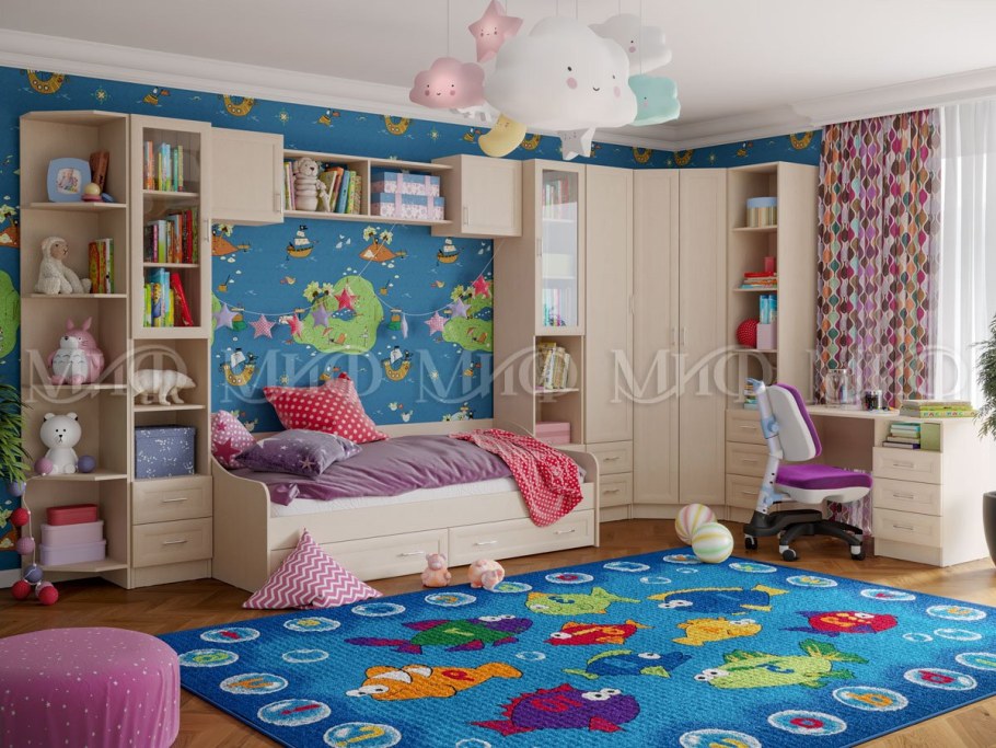 Детская Вега-1 дуб беленый