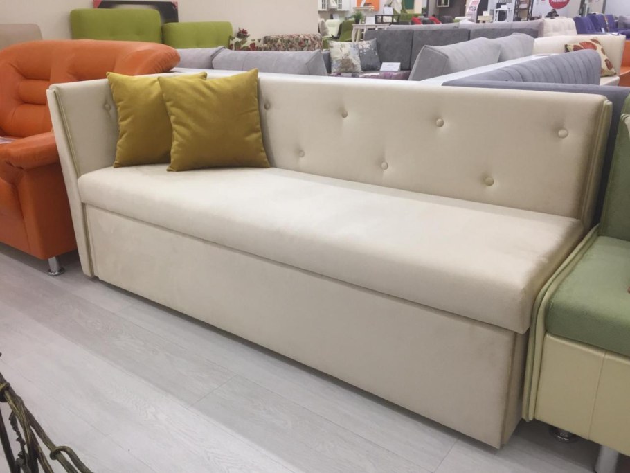 Диван для кухни со спальным местом тканевый