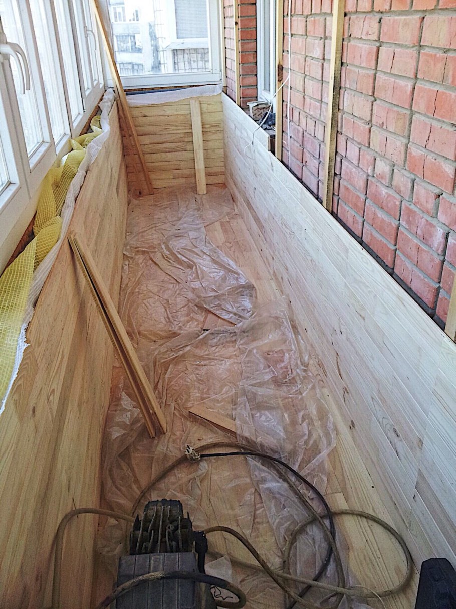 Утепление балкона пенопластом