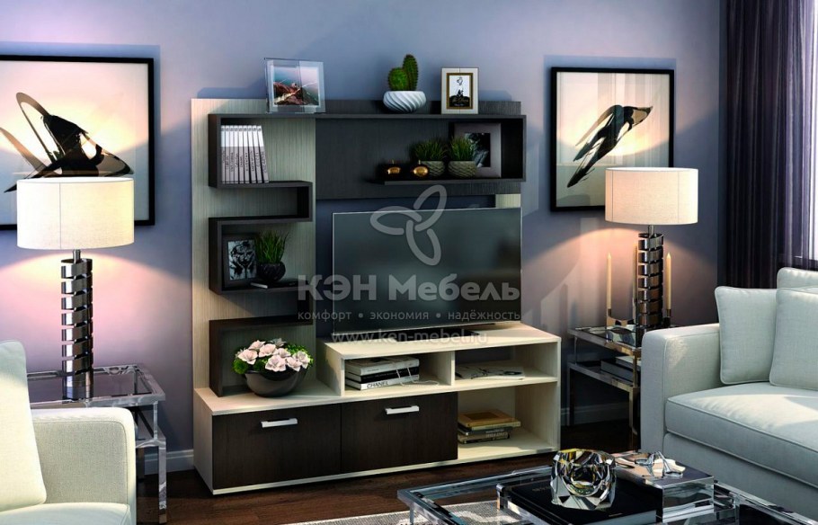 Гостиная Бергамо (белфорт/венге)