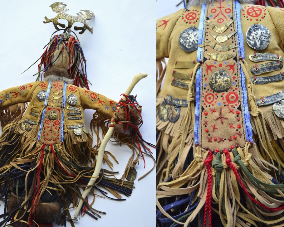 Текстильная кукла с собачкой