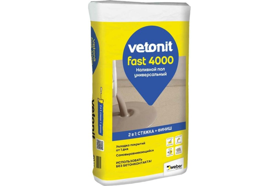 Наливной пол Вебер Ветонит 3000 20 кг