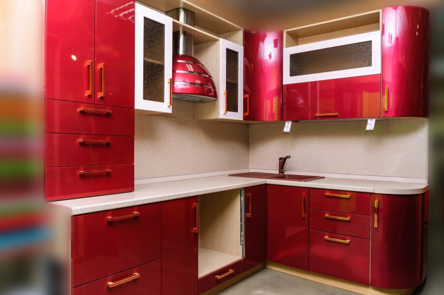 Кухня эмаль матовая 3200 ( фасад RAL 7012, каркас Пикард)