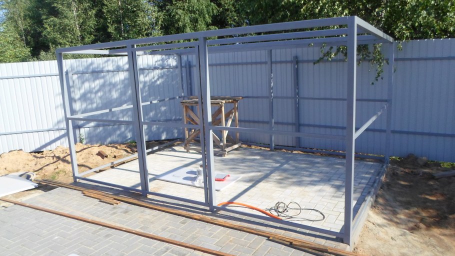 Каркас хозблока 4/2 из профильной трубы 40х20х2