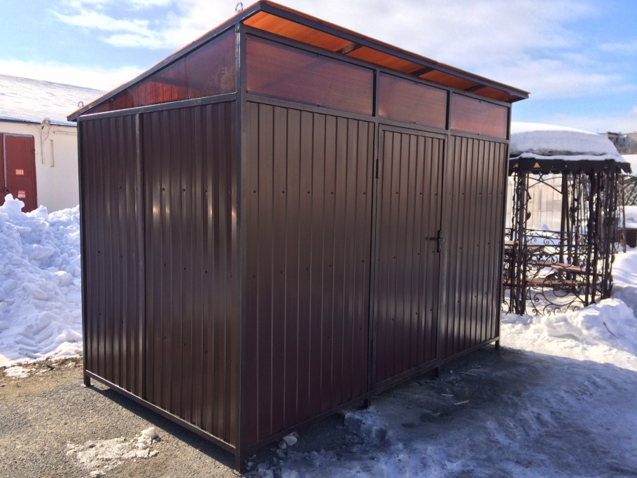 Металлический гараж сборный 6м 4м драйв2