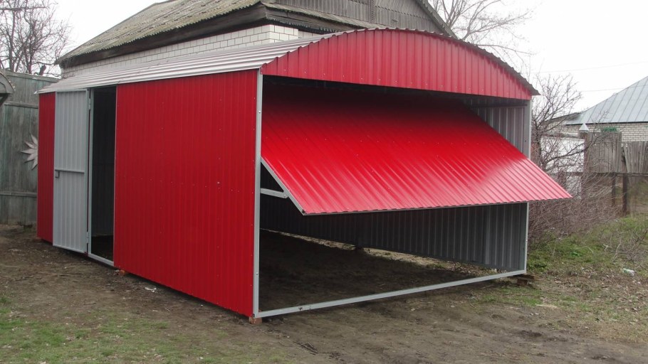 Металлический гараж сборный 6м 4м драйв2