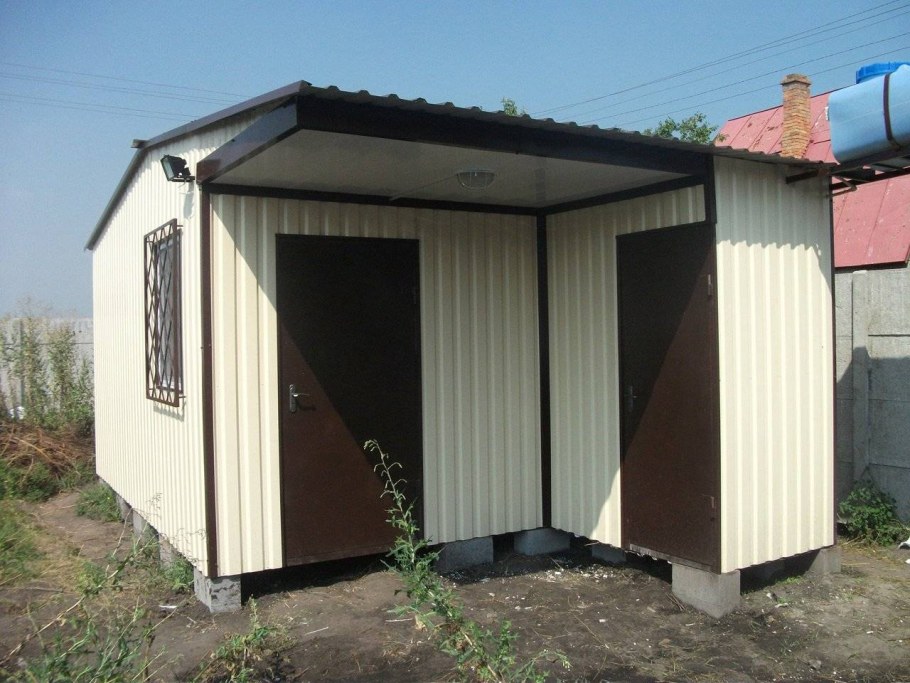 Хозблок для дачи из профнастила