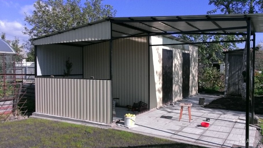 Сарай из металлопрофиля