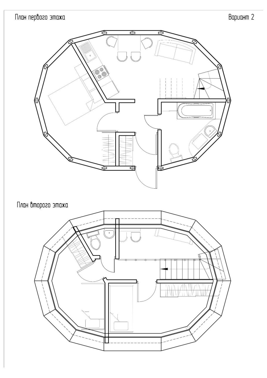 Круглый дом планировка