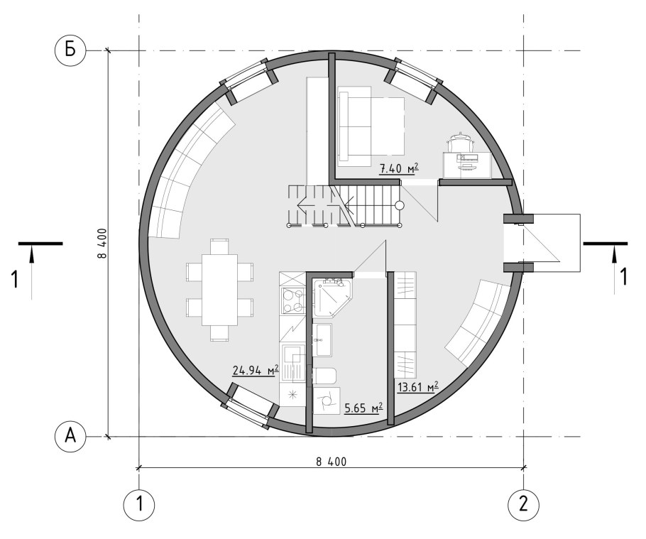 Дом купол планировка