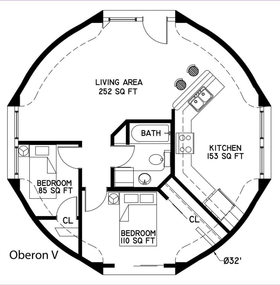 Круглый дом план