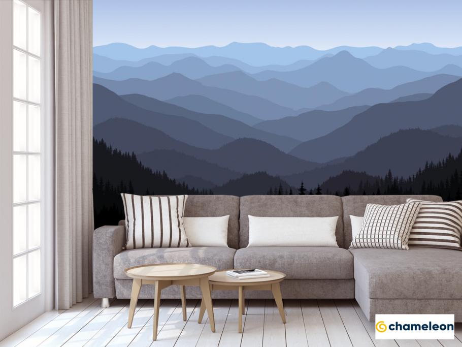 Горы в пастельных тонах