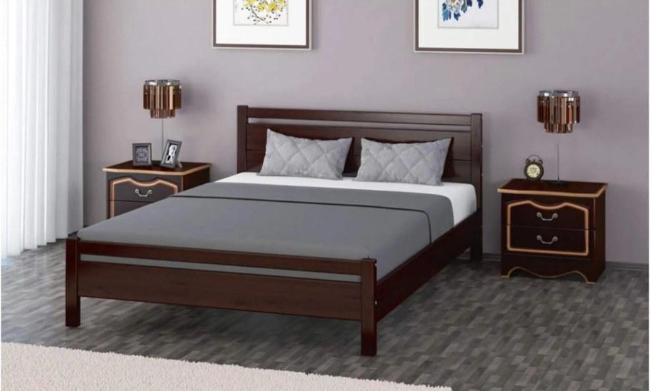 Кровать Карина 1 орех Браво мебель