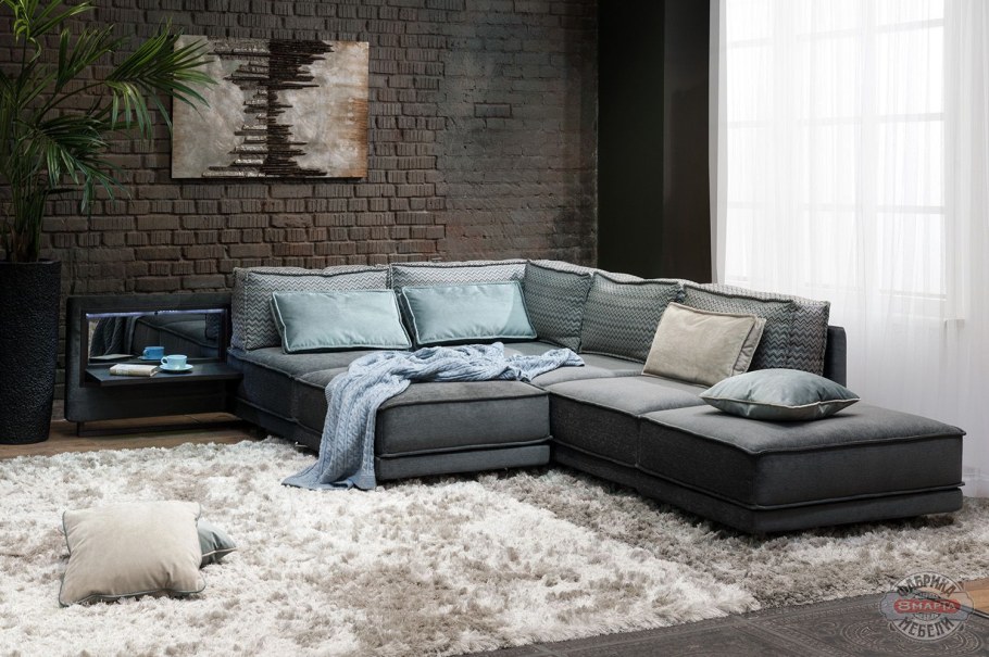 Диван модульный Бишоп 700в Blue